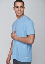 T-shirt coton biologique homme couleur bleu clair