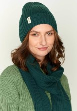 Bonnet en coton biologique couleur bleu vert