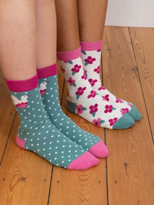 Chaussettes colorées en coton biologique