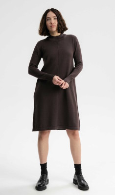 Robe en maille marron coton bio