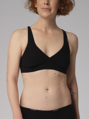 Soutien-gorge noir en coton biologique