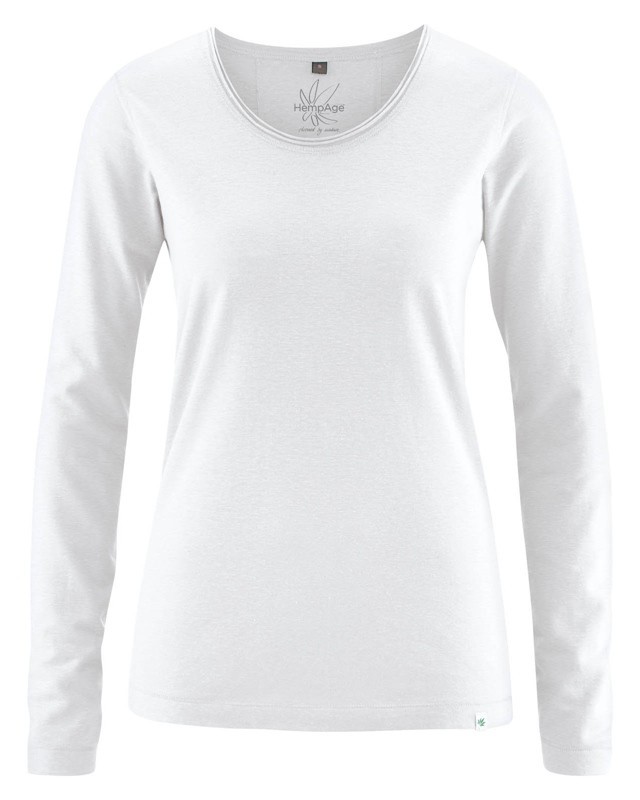 T-shirt fille blanc manches longues coton Bio TEX : le lot de 2 t