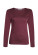 T-shirt manches longues coton bio couleur prune