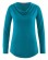 T-shirt bleu pour femme en chanvre et coton bio