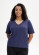 T-shirt encolure en v violet femme