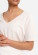 T-shirt col v blanc pour femme en coton biologique