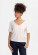 T-shirt col v blanc pour femme en coton biologique