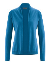 Gilet femme en chanvre et coton biologique couleur bleu