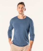 T-shirt homme en coton biologique bleu